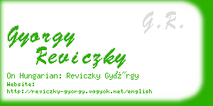 gyorgy reviczky business card